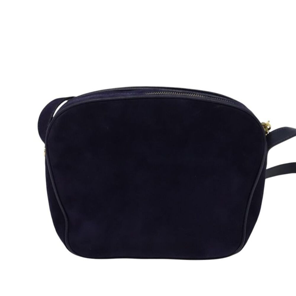 Salvatore Ferragamo Gancini Suede Purple Suede Shoulder Bag Bag - Picture 2 of 16
